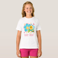 Cute Bee Leaf l Pun Crayon little sister's gift