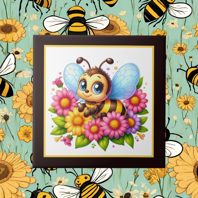 Cute bee lovers insect  tile (Creator Uploaded)