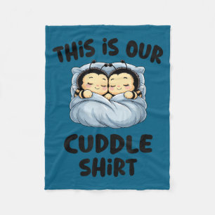 Cute Bee Lovers This Is Our Cuddle  Fleece Blanket