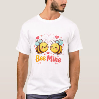 Cute Bee Mine Valentine's Day Pun Couple T-Shirt