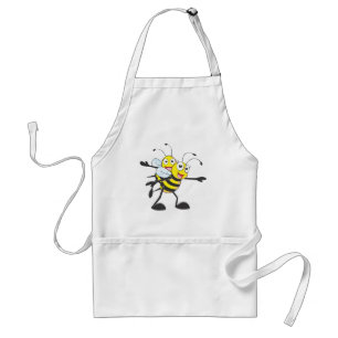 Cute Bee Mum Mum Playing with Daughter Standard Apron