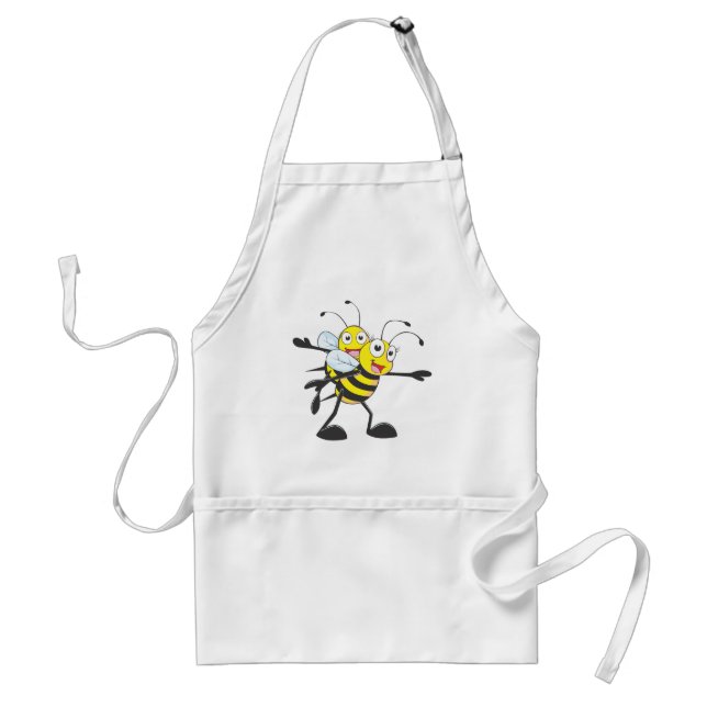 Cute Bee Mum Mum Playing with Daughter Standard Apron (Front)