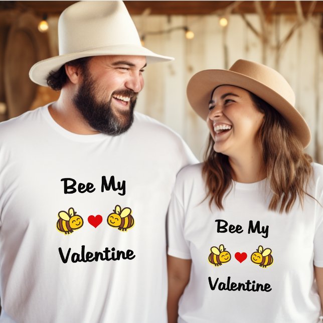 Cute Bee My Valentine Bumble Bees Light-Colour T-Shirt (Creator Uploaded)