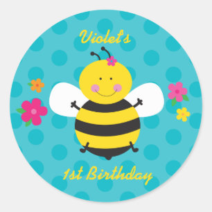 Cute Bee Personalised Sticker for gifts and
