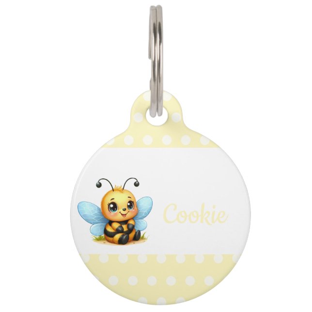 Cute Bee Pet Tag (Front)
