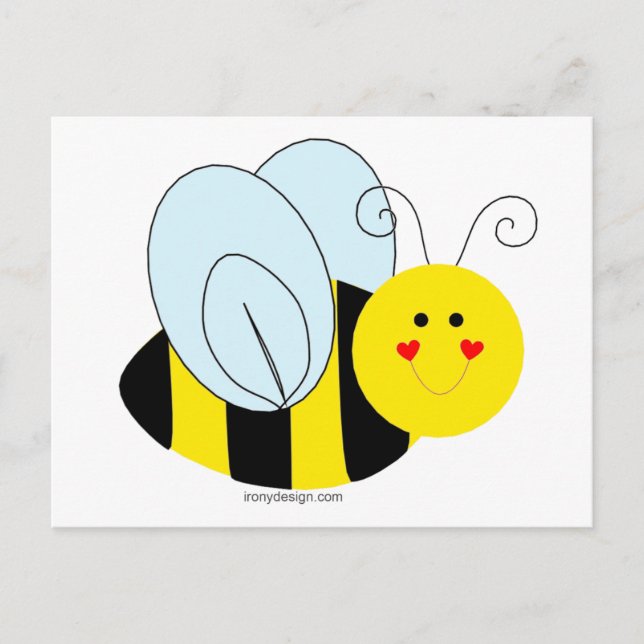 Cute Bee Postcard (Front)