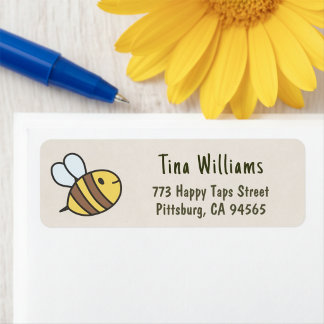 Cute Bee Return Address Labels