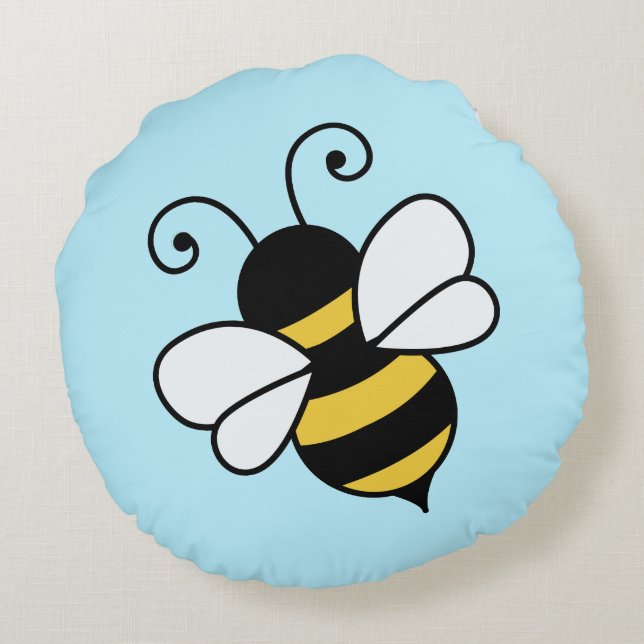Cute bee round cushion (Back)