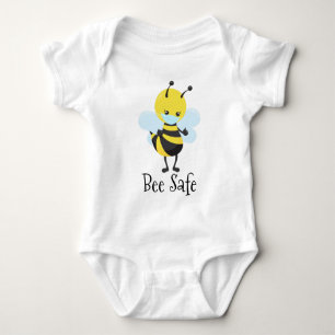 Cute Bee Safe Face mask Covid Pandemic Baby Bodysuit