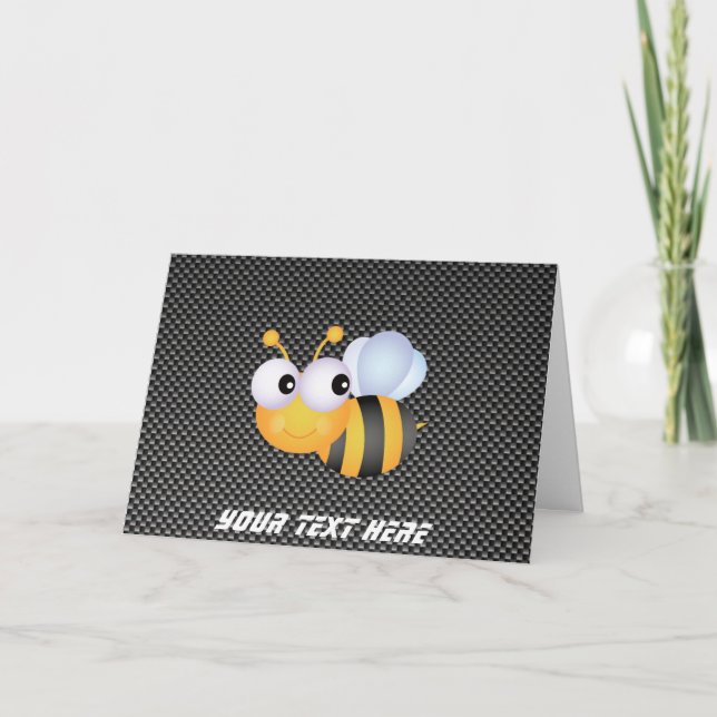 Cute Bee; Sleek Card (Front)