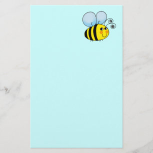 Cute Bee Stationery Paper – Hand Drawn Style