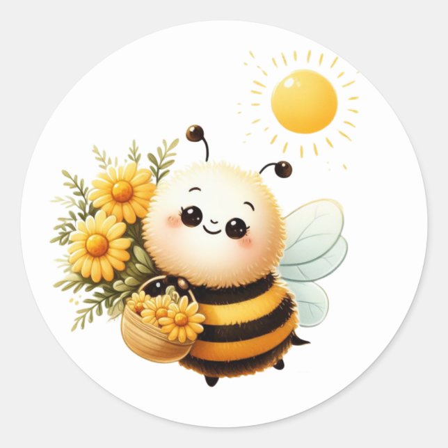 Cute Bee Stickers (Front)