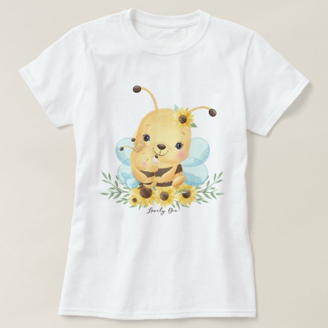 Cute Bee T-Shirt (Design Front)