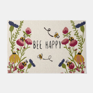 Cute Bee With Flower Rug , Nature Lover Gifts