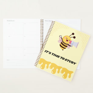 Cute Bee with Megaphone – Study Time Motivation Planner