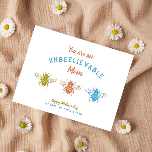 Cute Bees Mother's Day Holiday Card (Creator Uploaded)