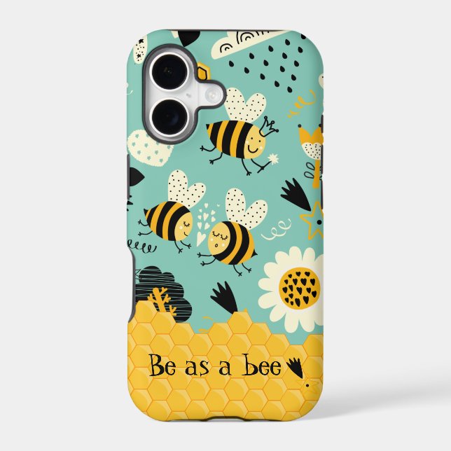 Cute bees shapes iPhone Case (Back)