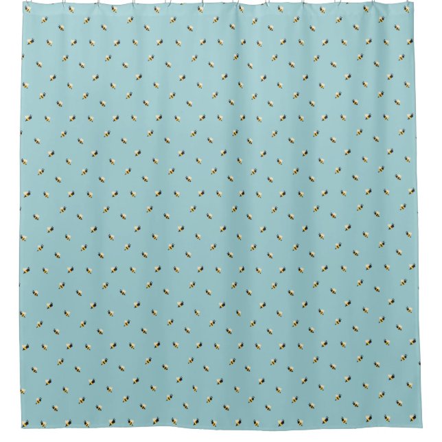  cute bees shower curtain (Front)