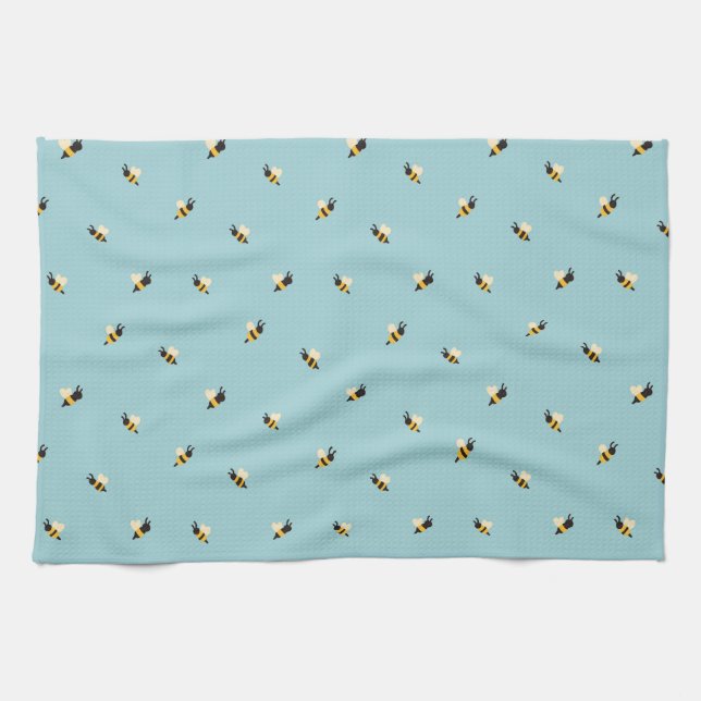  cute bees tea towel (Horizontal)
