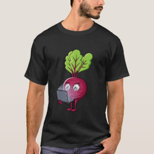 Cute Beetroot Laptop Working Office Worker T-Shirt