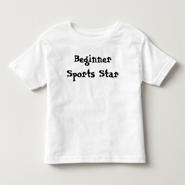 Cute Beginner Sports Star Toddler T-Shirt (Front)