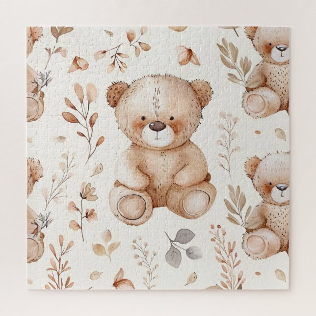 Cute Beige Baby Bear Jigsaw Puzzle (Vertical)