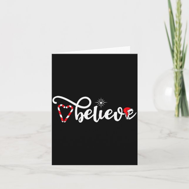Cute Believe Christmas  Card (Front)