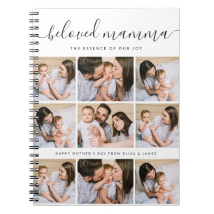 Cute Beloved Mamma Mum Mothers Day Photo Collage Notebook