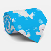Cute beluga whale bubbles cartoon illustration