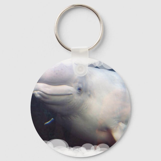Cute Beluga Whale Keychain (Front)
