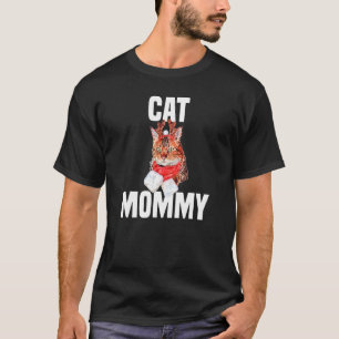 Cute Bengal Cat with Reindeer Costume Cat Mummy T-Shirt