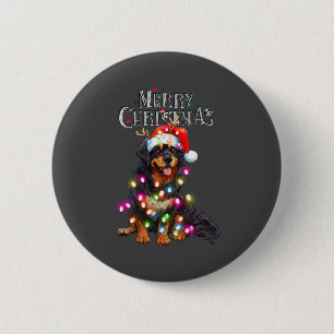 Cute Bernese Mountain Christmas Lights Xmas Dog Lo 6 Cm Round Badge