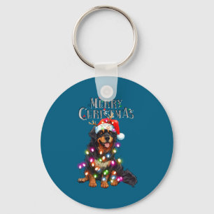 Cute Bernese Mountain Christmas Lights Xmas Dog Lo Key Ring