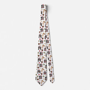 Cute Bernese Mountain Dog Christmas Tie