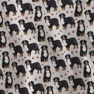 Cute Bernese Mountain Dog Fabric