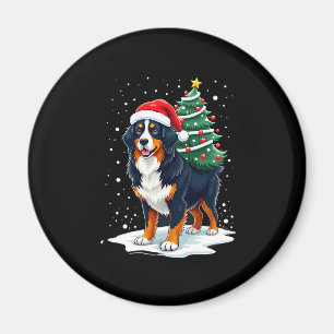 Cute Bernese Mountain Dog in a Christmas Tree for  Magnet