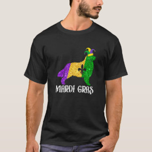 Cute Bernese Mountain Dog Lover Mardi Gras Party J T-Shirt