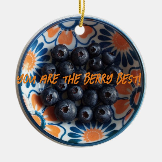 Cute Berry Best Ceramic Tree Decoration (Front)