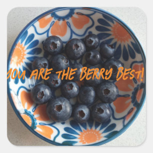 Cute Berry Best Square Sticker