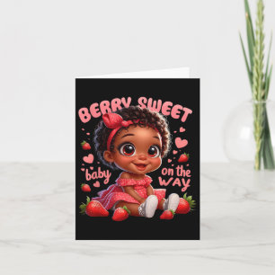 Cute Berry Sweet Baby On The Way Cute Pregnancy Co Card