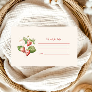 Cute Berry Sweet Baby Shower Note for Baby Enclosure Card
