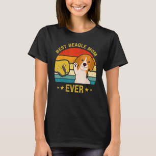 Cute Best Beagle Mum Ever Retro Vintage Puppy T-Shirt