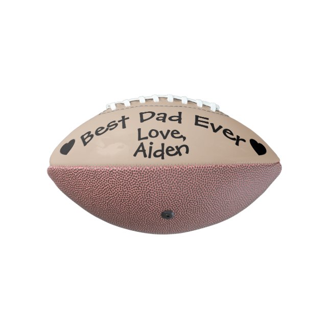 Cute Best Dad Ever Brown Black Personalised Photo Football (Rotated 270)