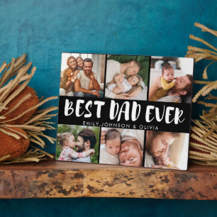 Cute Best dad ever first father day Photo Collage  Plaque