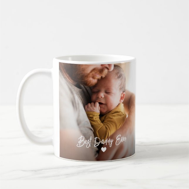 Cute Best Dad Ever Photo Coffee Mug (Left)
