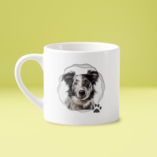 Cute Best Dog Dad Photo Espresso Cup (Creator Uploaded)