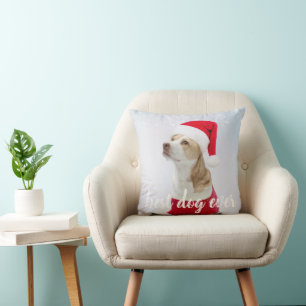 Cute Best Dog Ever Custom Pet Photo Throw Pillow