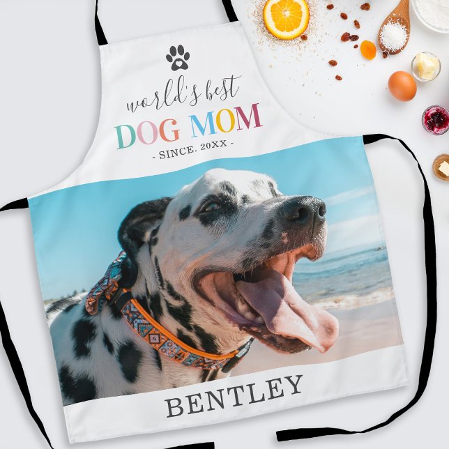 Cute Best Dog Mum Photo Apron (Creator Uploaded)