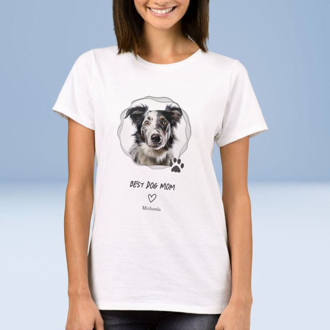 Cute Best Dog Mum Photo Women's T-Shirt (Creator Uploaded)