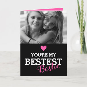 Cute Best friend Custom Photo Bestie Card